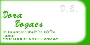 dora bogacs business card